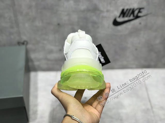 Balenciaga經典款男女鞋 巴黎世家頂級版本Triple S厚底氣墊大底LOGO老爹鞋 Balenciaga情侶款老爹鞋  hdbl1254